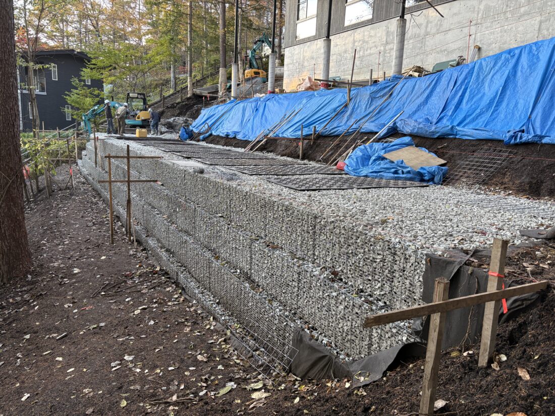 砕石かご4段目完了